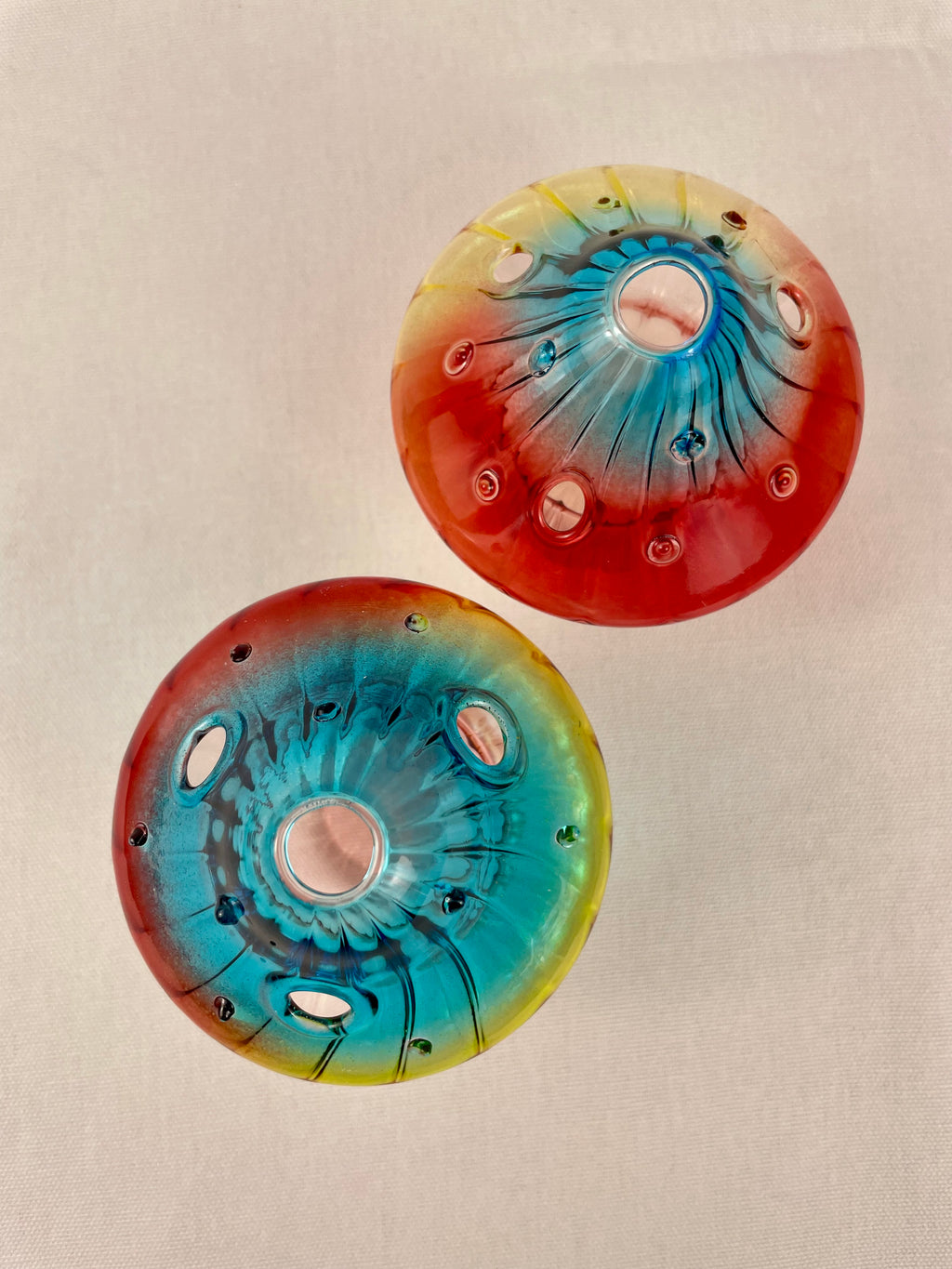 Colourful Glass Mushroom Propagation Vase