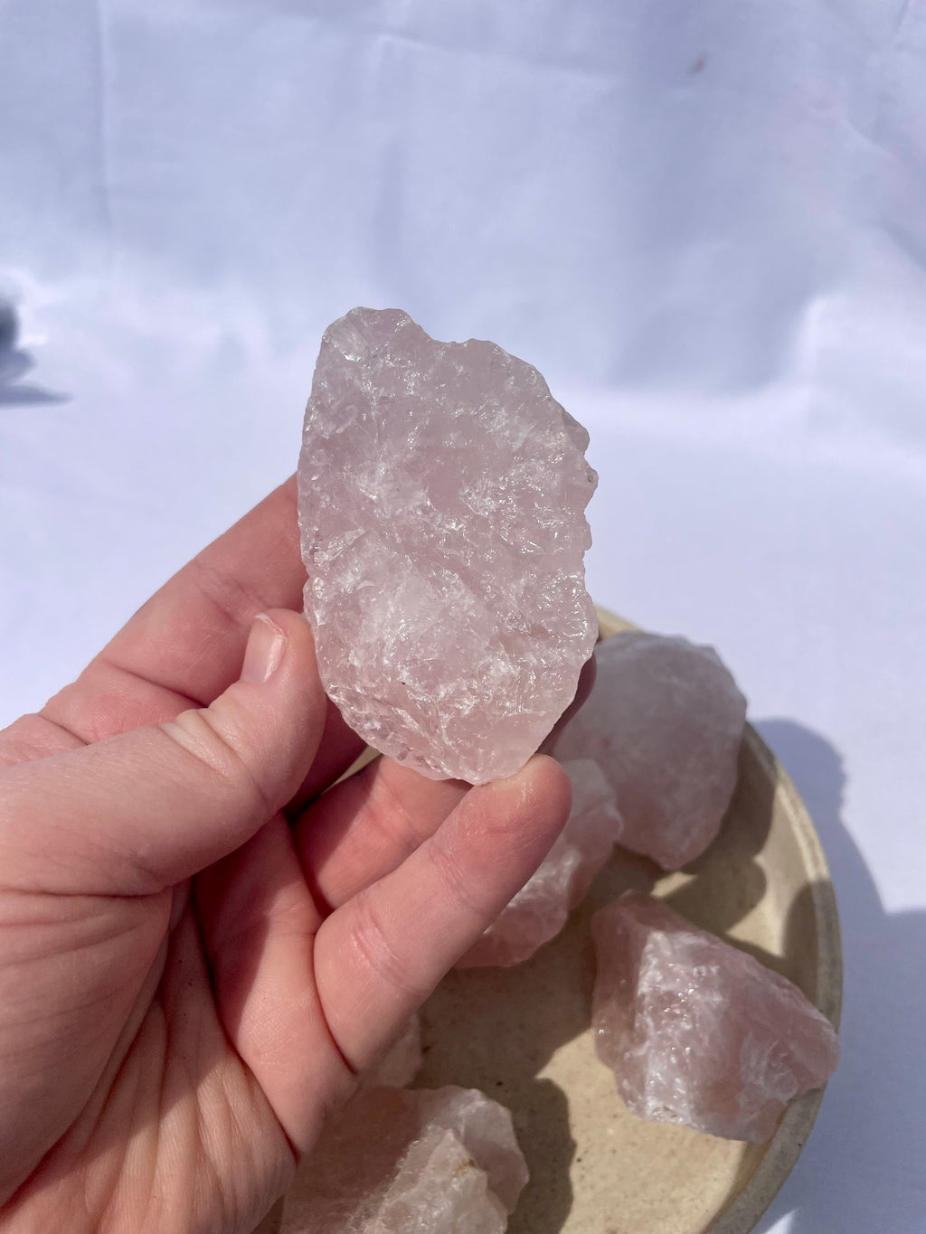 Rose Quartz Rough Chunk || Medium