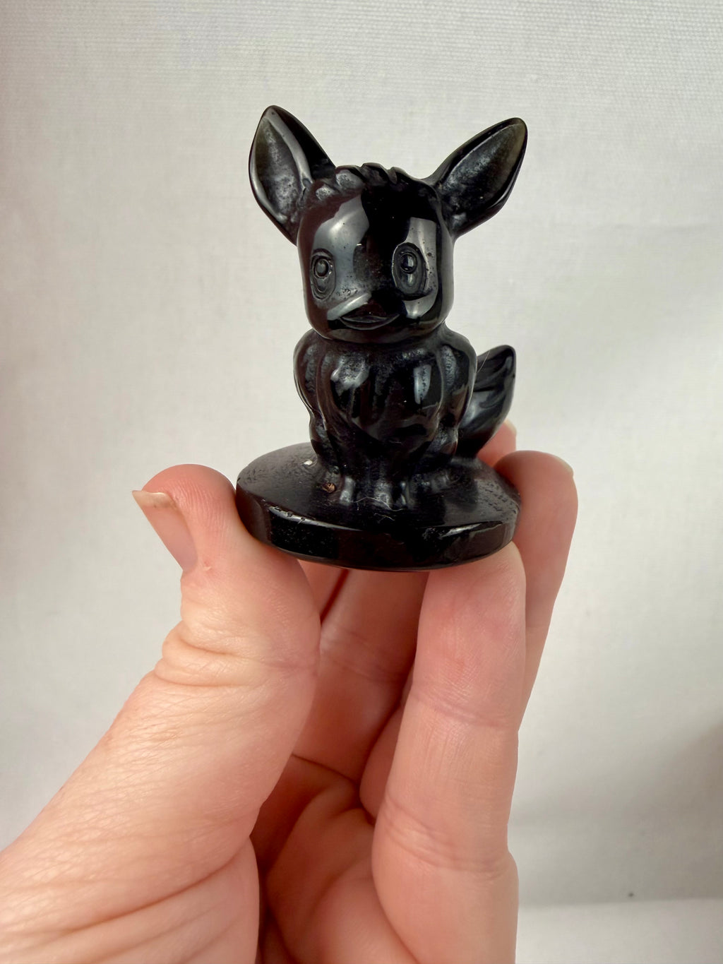 Black Obsidian Eevee Pokémon Carving