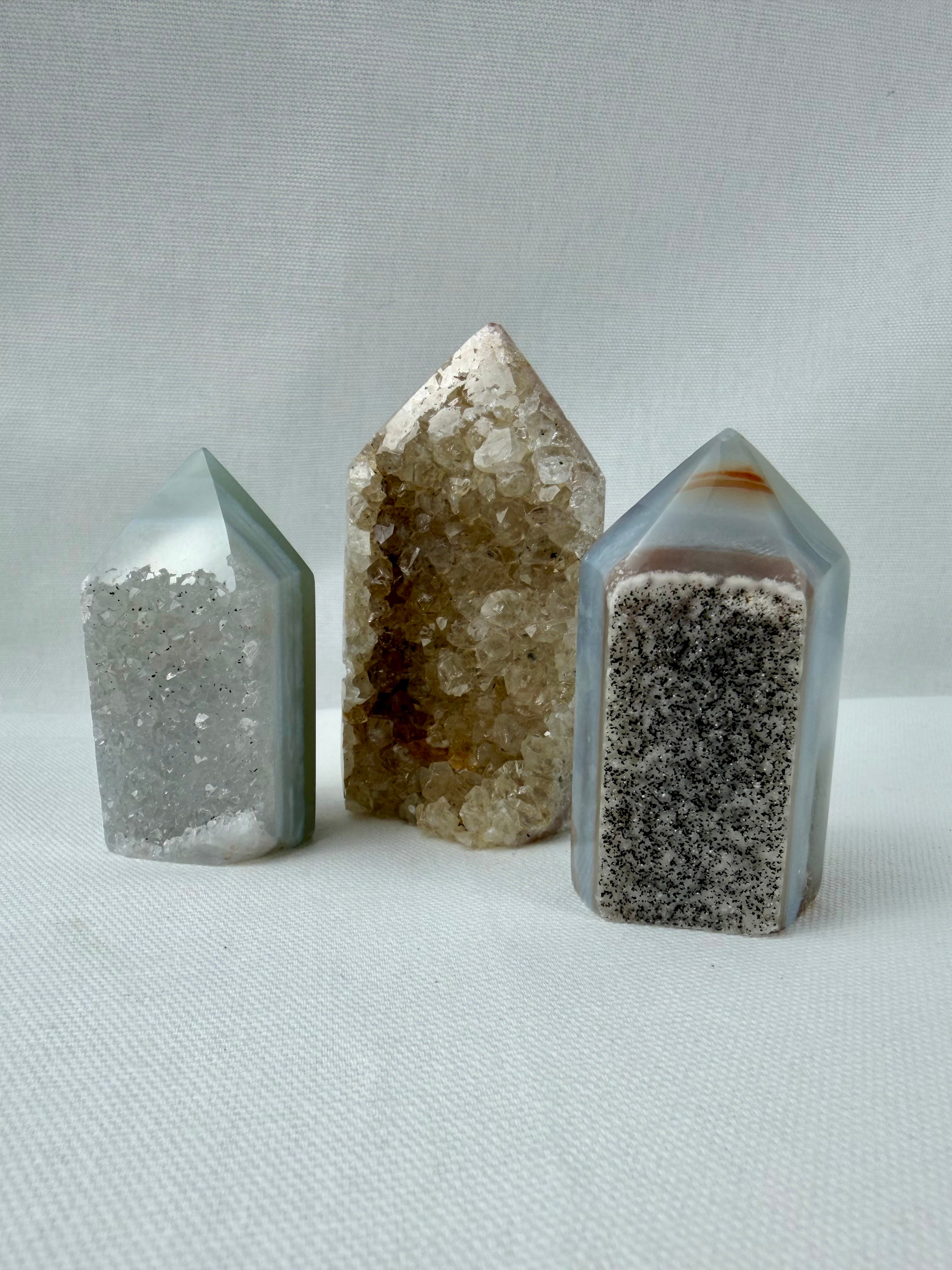 Polished Agate Geode Towers