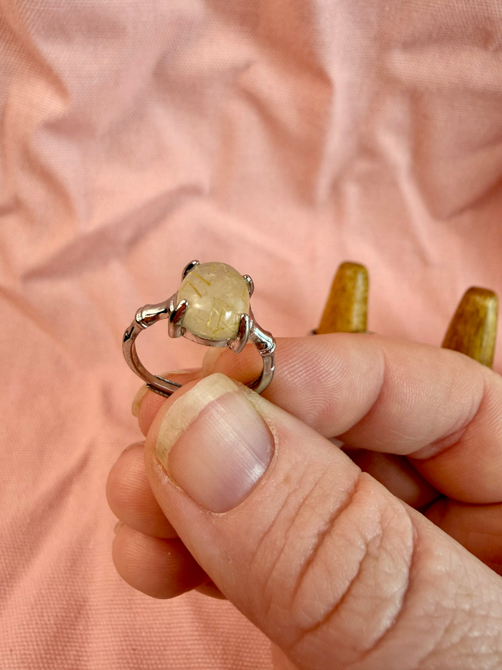 Rutile Quartz Sterling Silver Ring