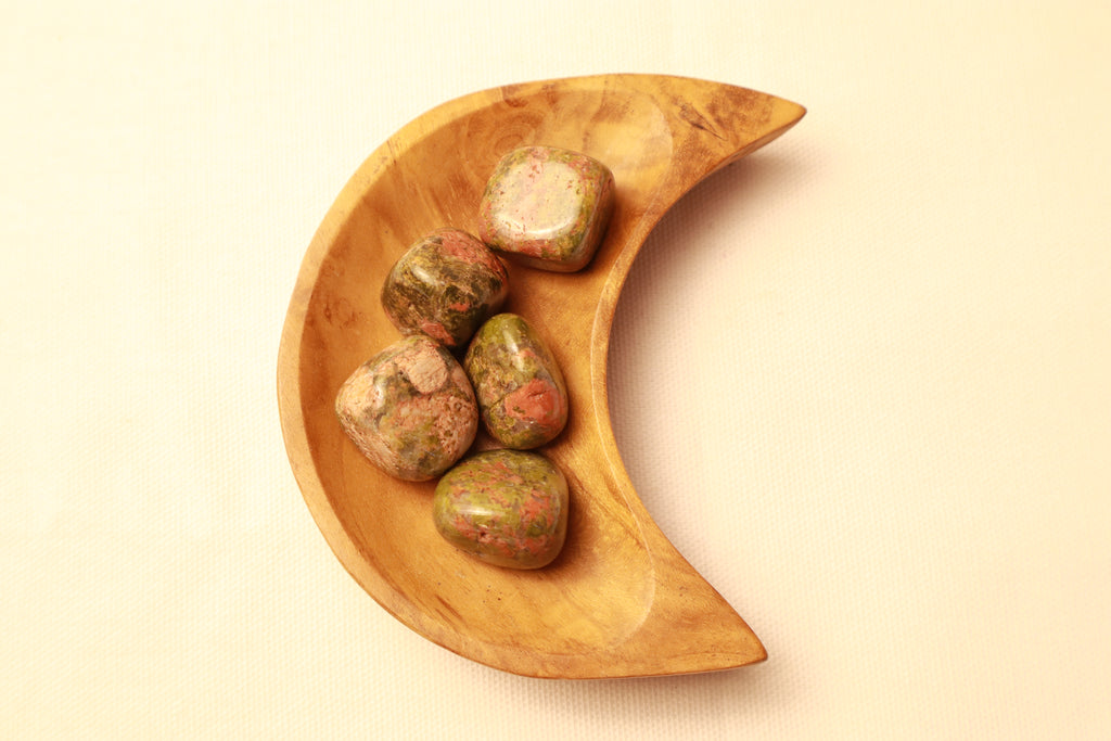 Wooden Crescent Moon Bowl || 10cm