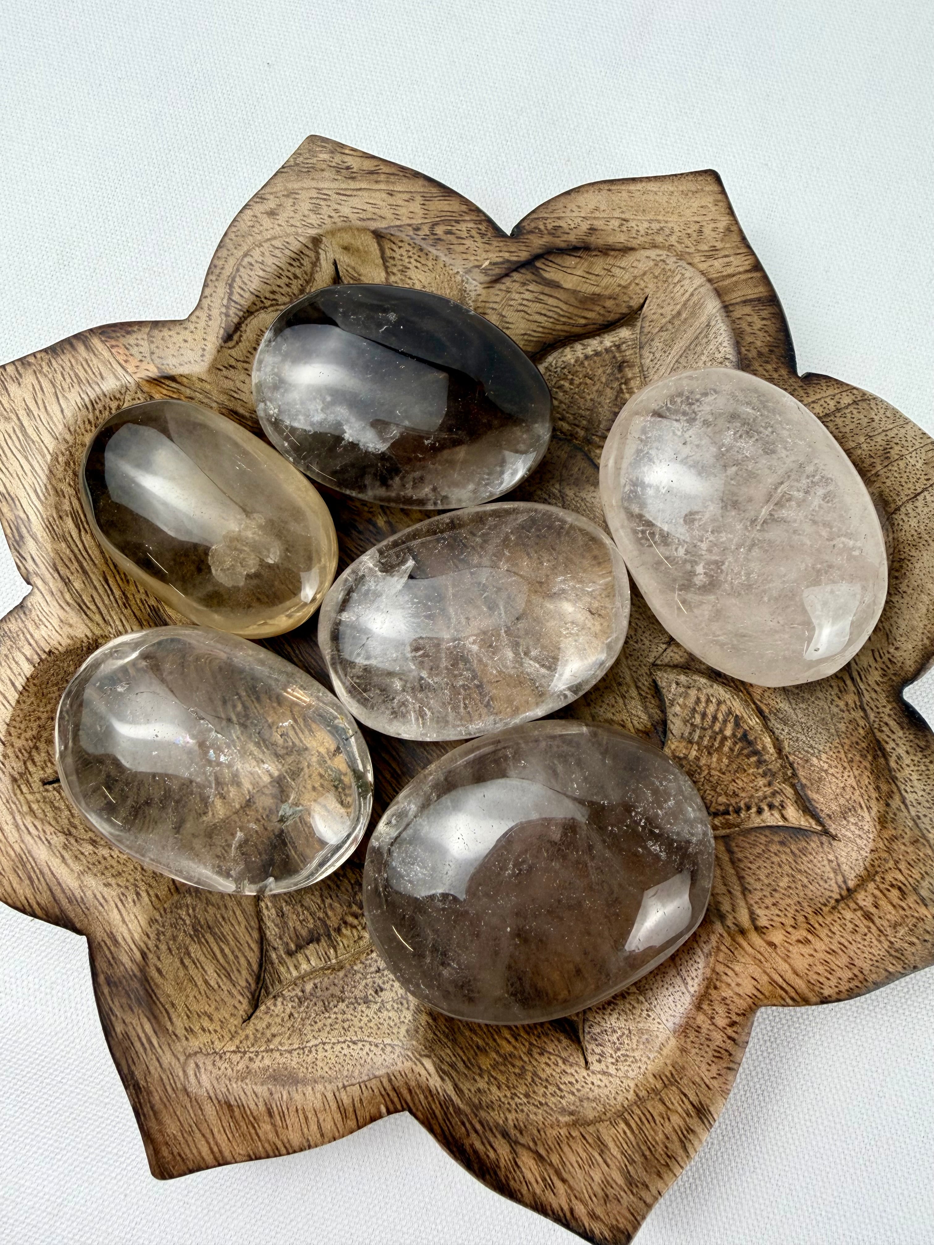 Smoky Quartz Palm Stone