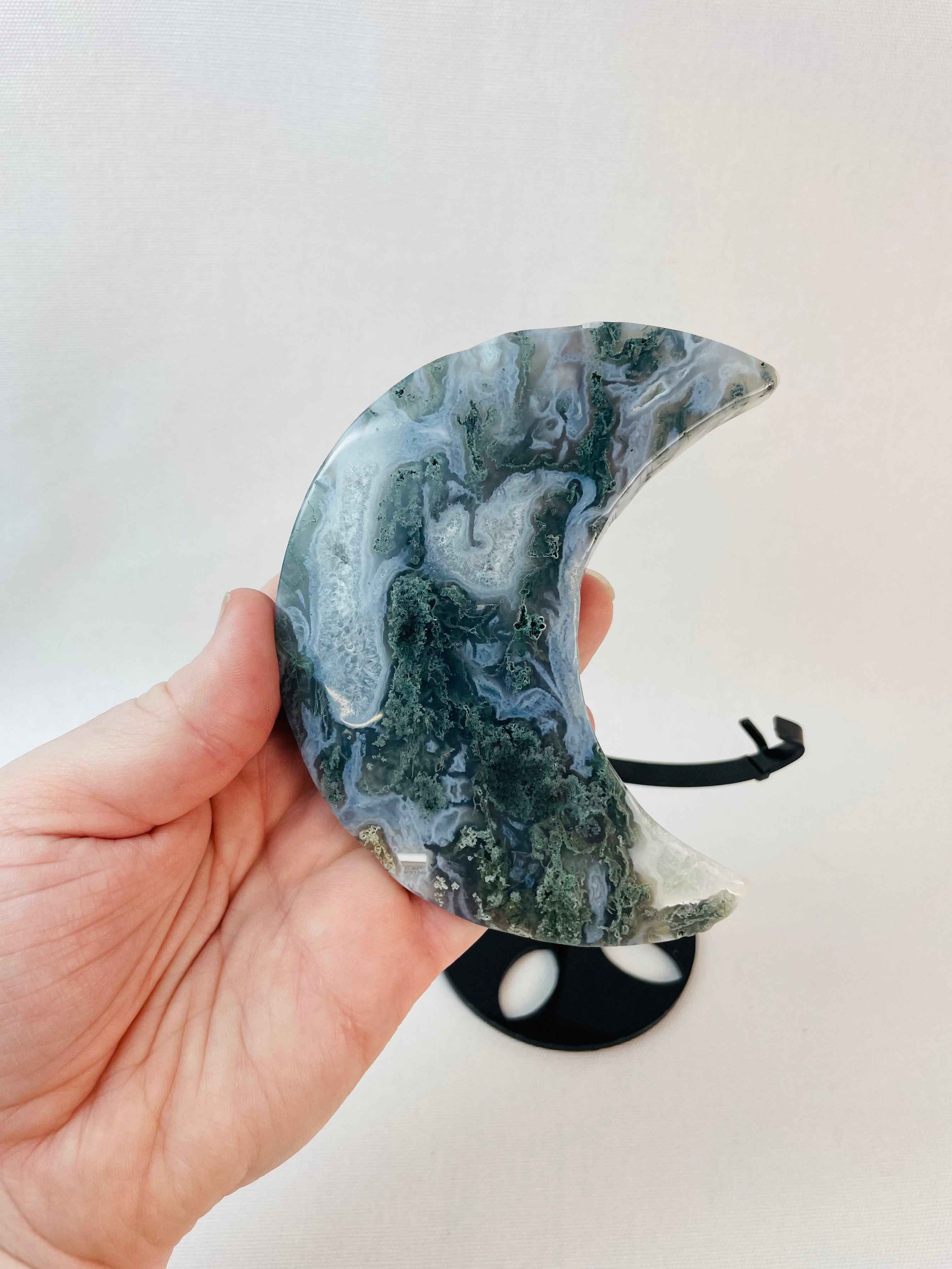 Moss Agate Moon