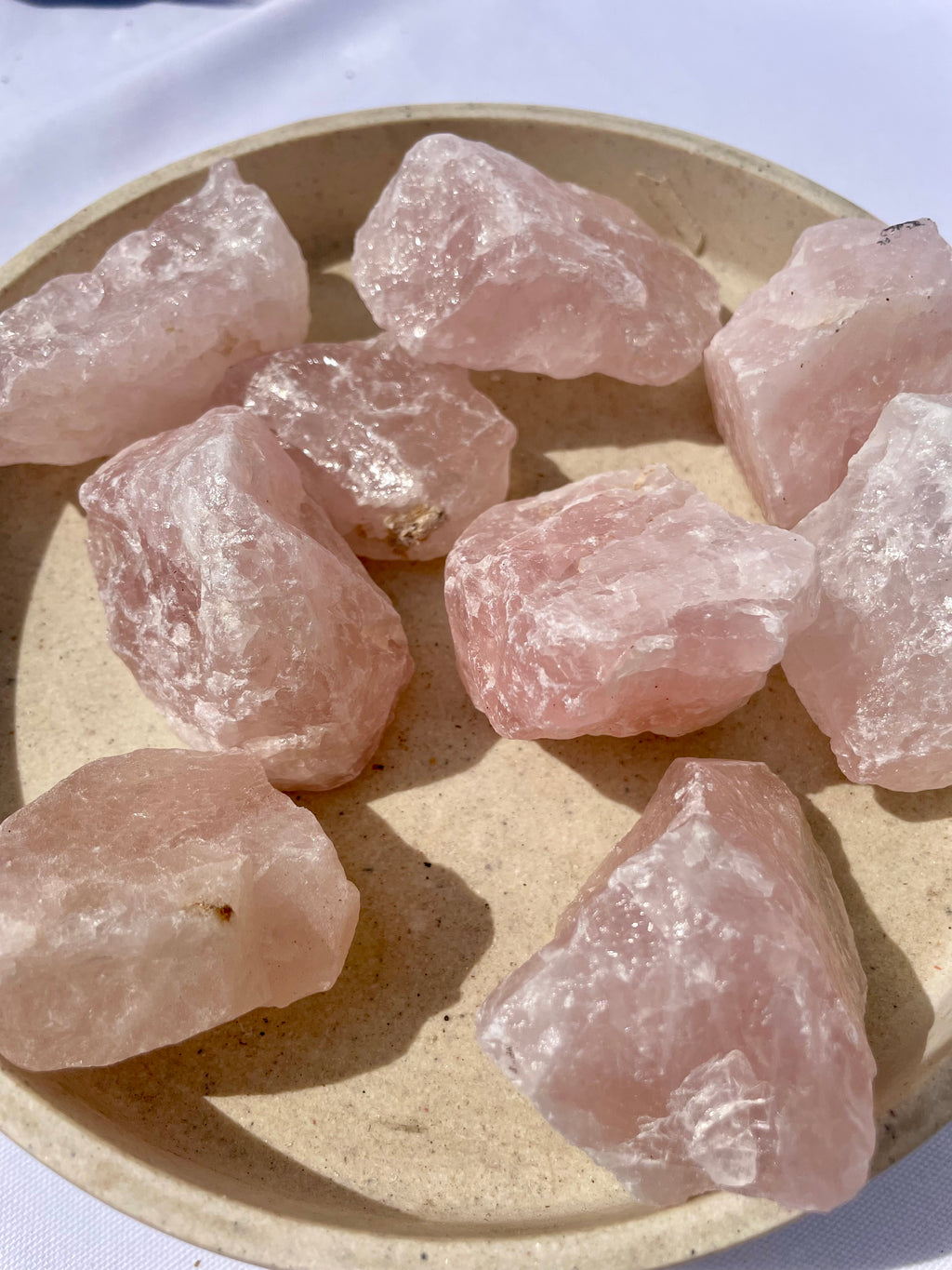 Rose Quartz Rough Chunk || Medium