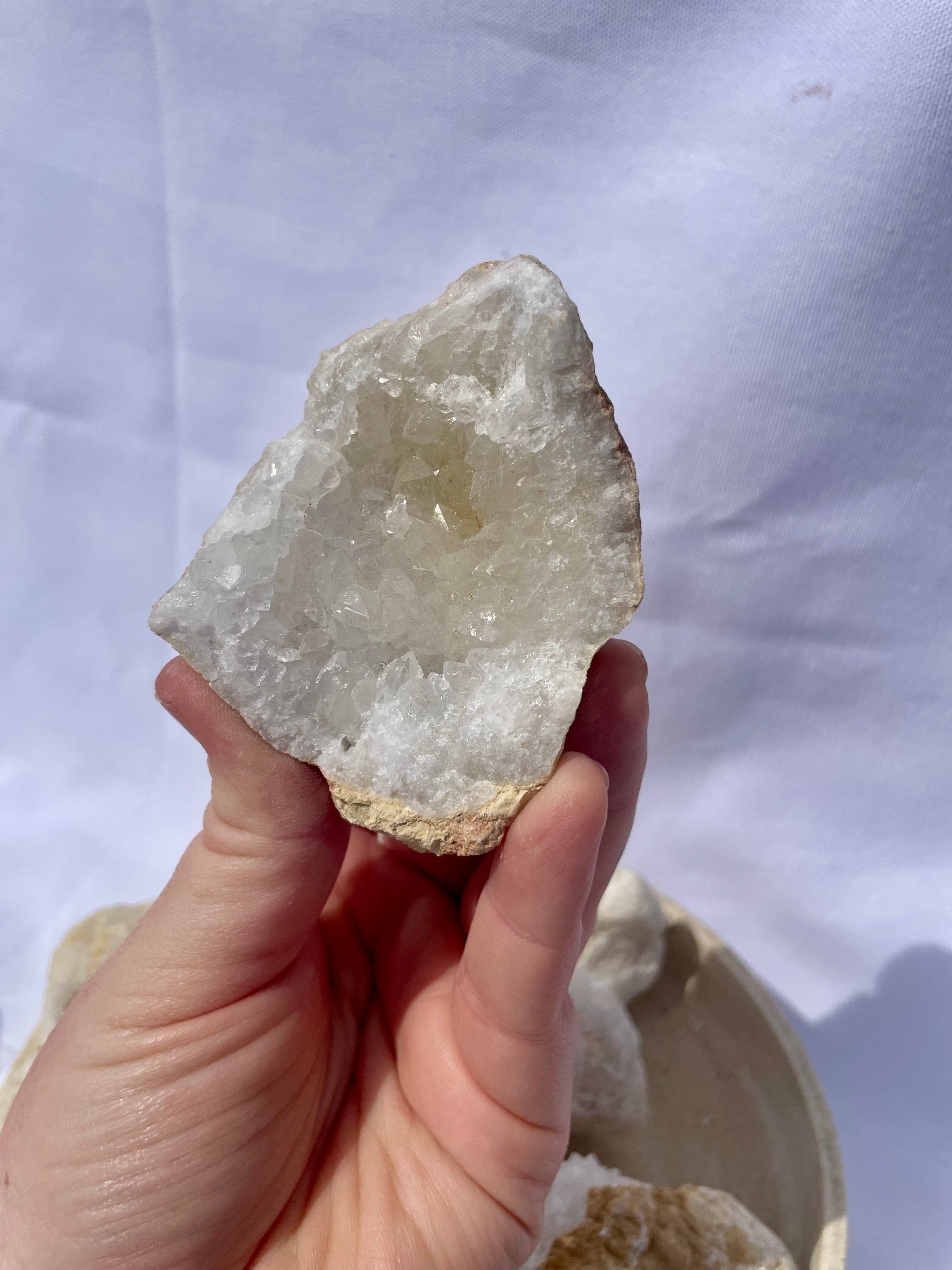 Clear Quartz Geode Halves