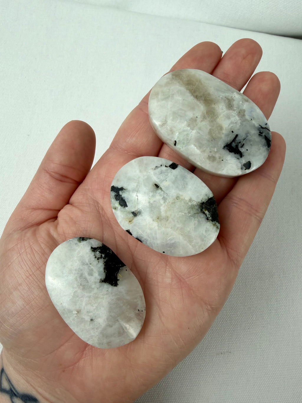 Rainbow Moonstone Palm Stone