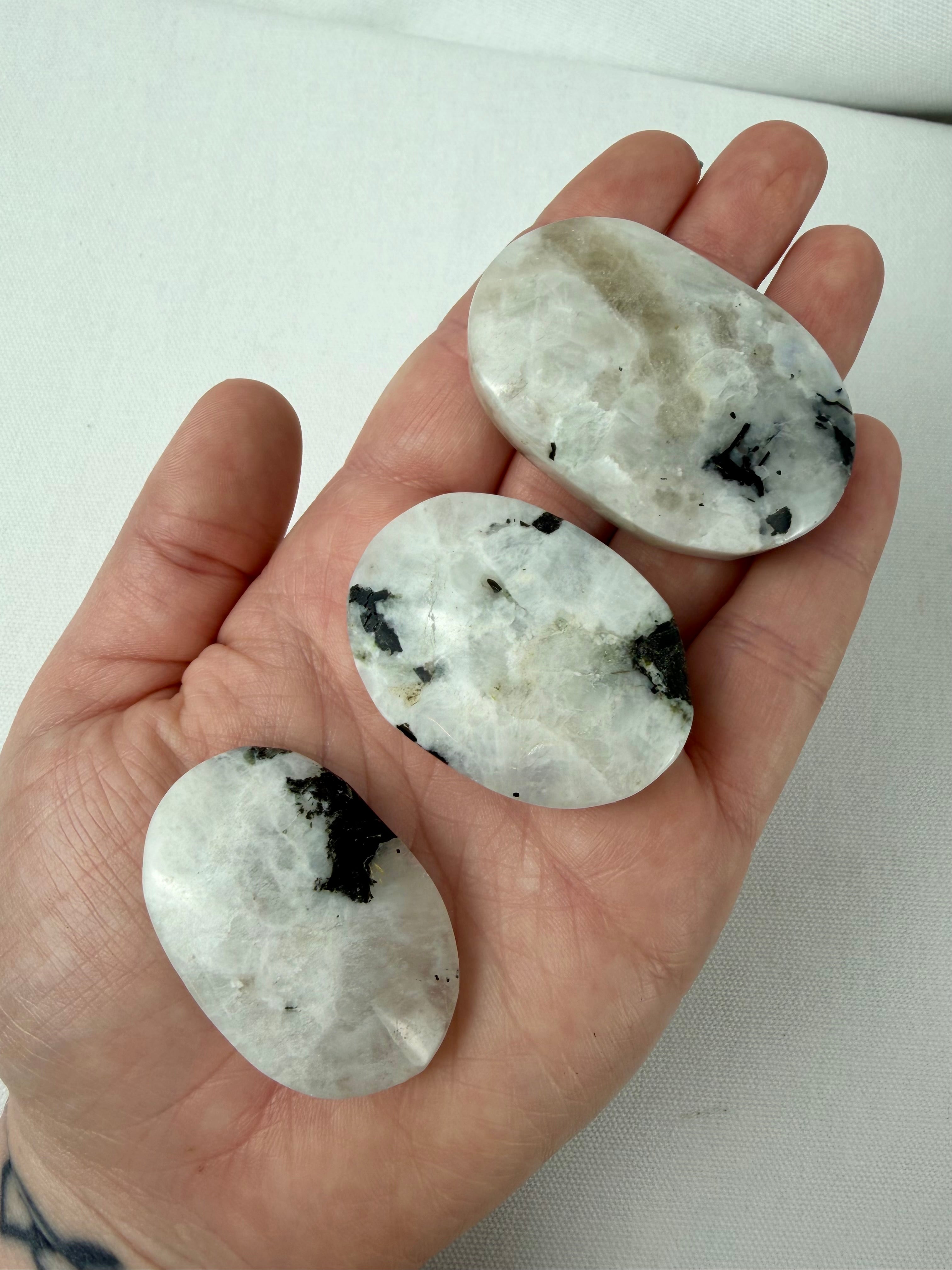 Rainbow Moonstone Palm Stone