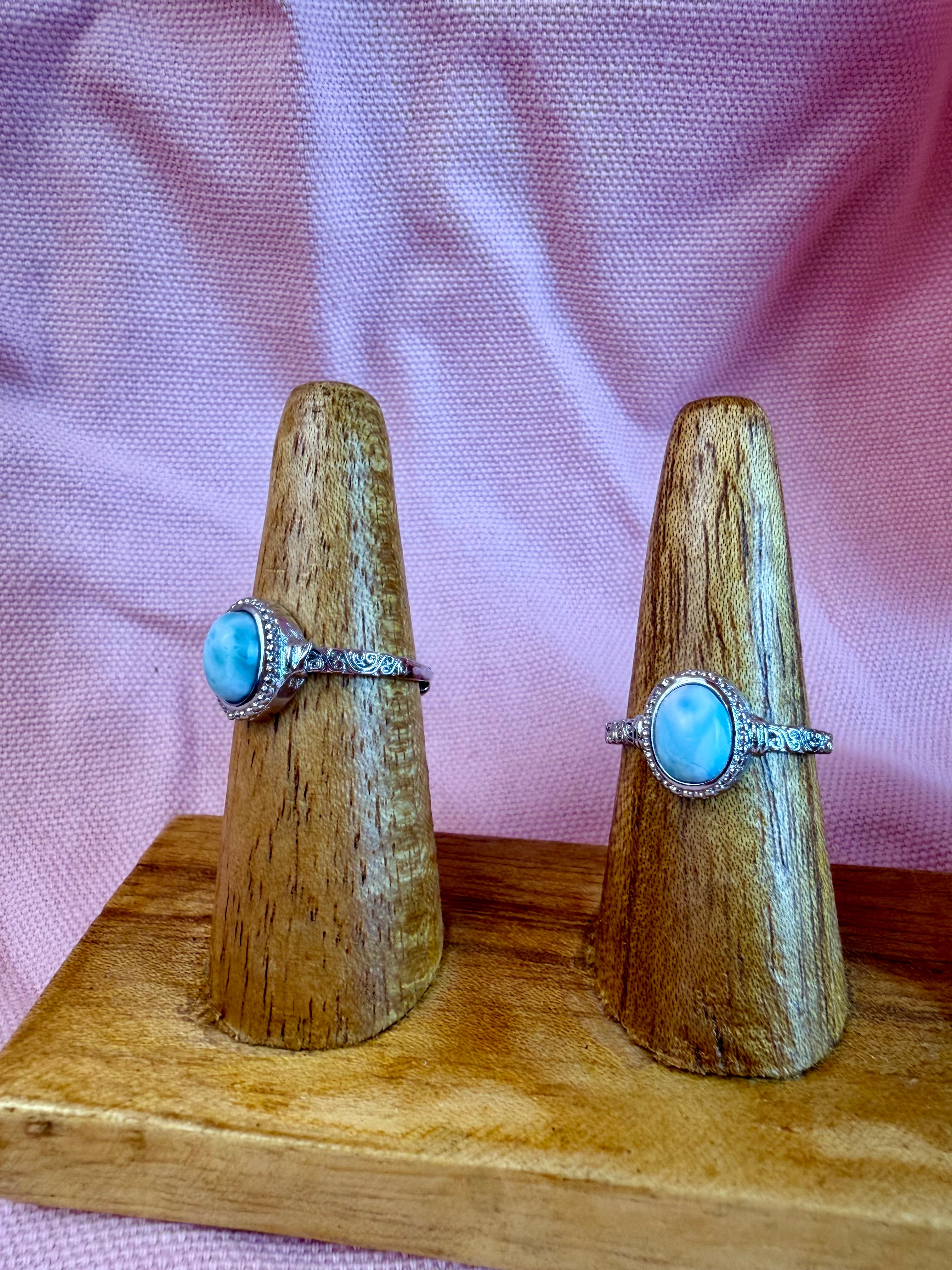 Larimar Sterling Silver Ring