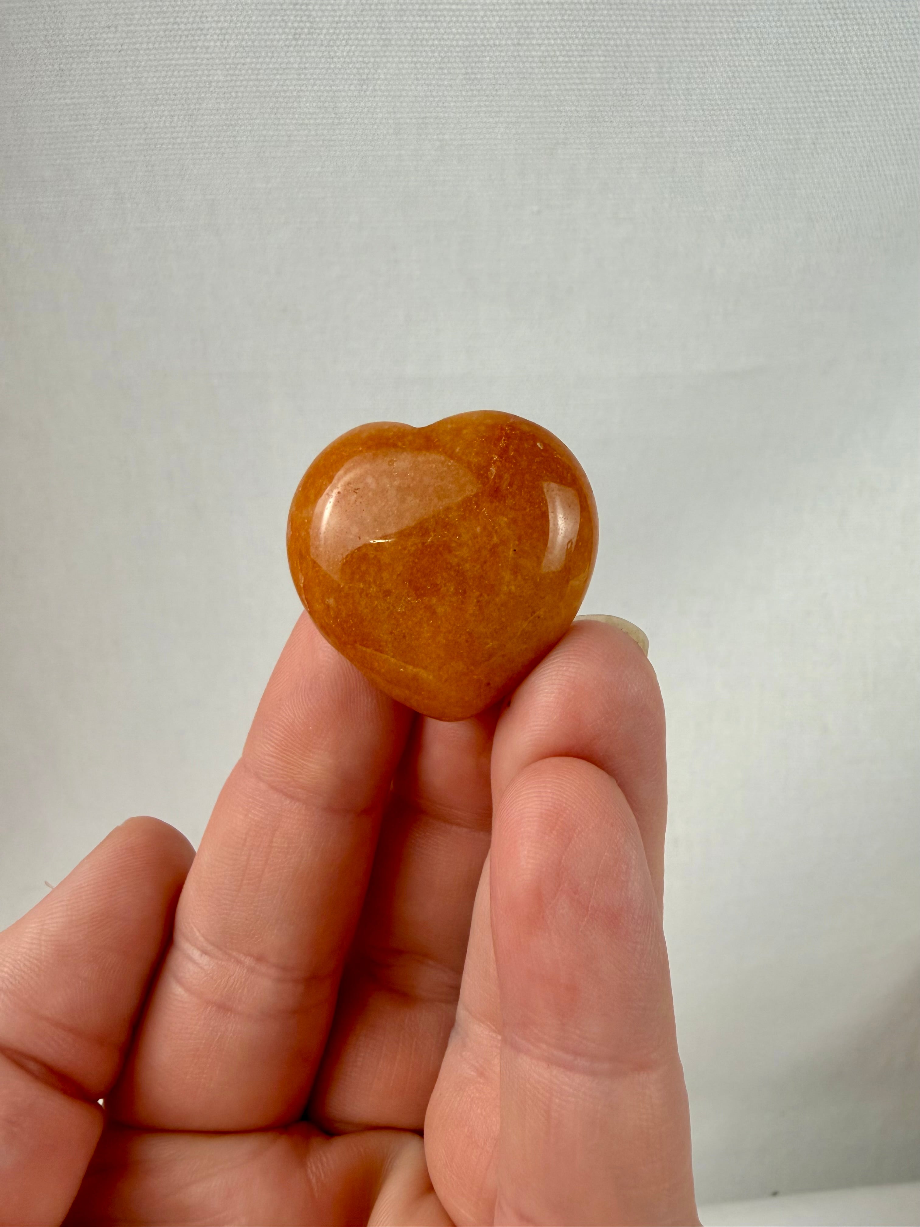 Peach Aventurine Hearts