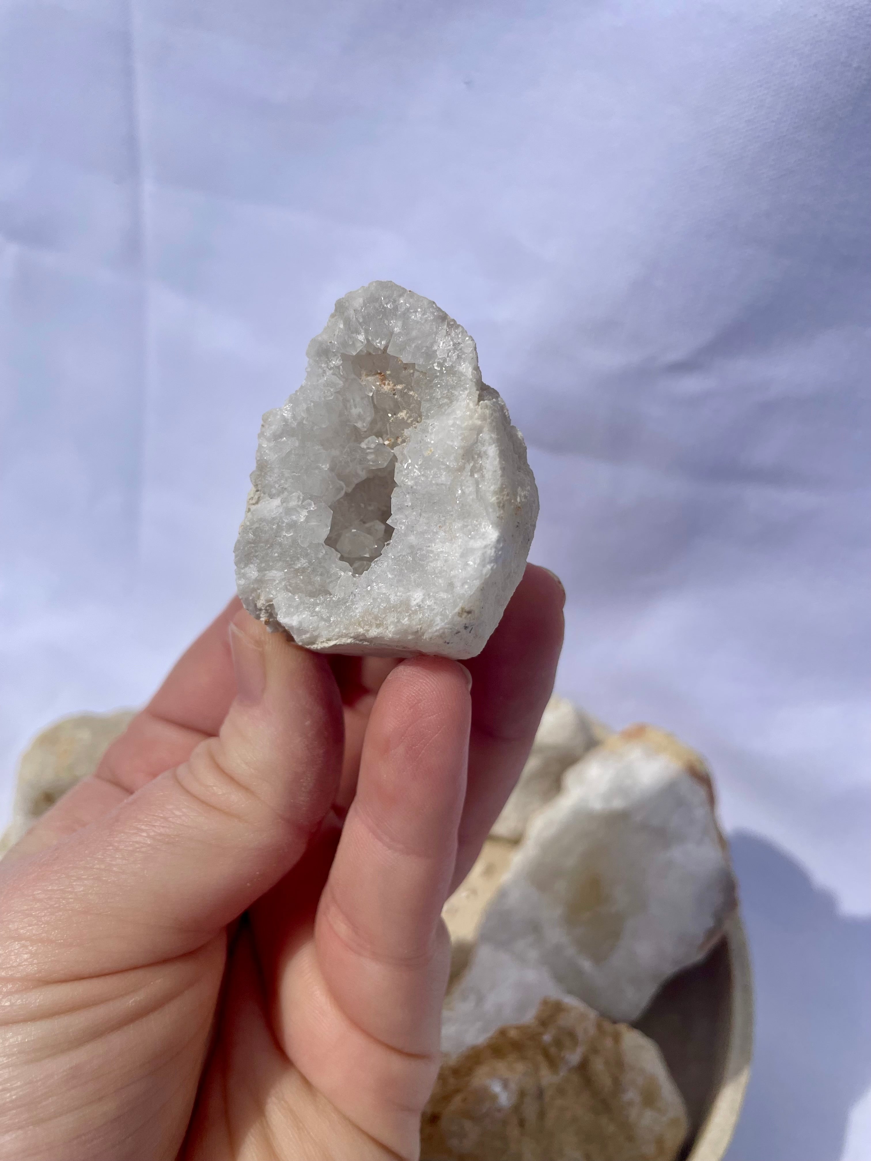 Clear Quartz Geode Halves