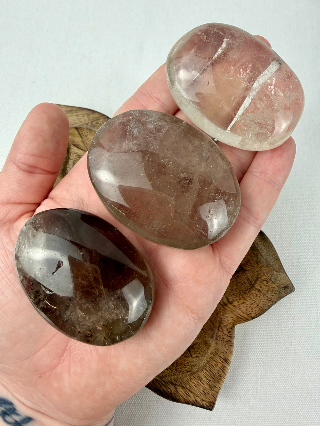 Smoky Quartz Palm Stone