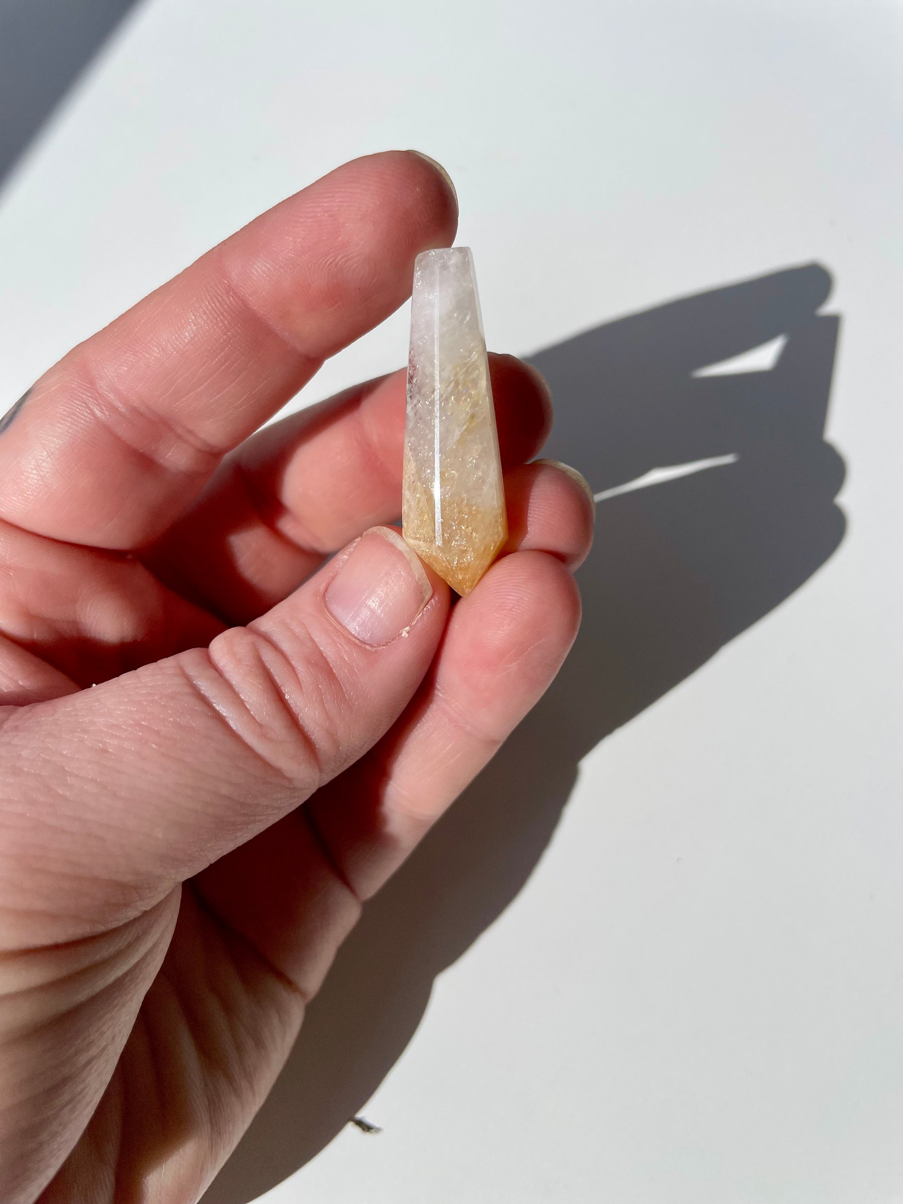 Heat Treated Citrine || The Crystal Necklace Bar
