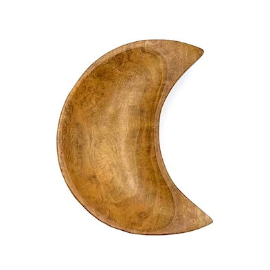 Wooden Crescent Moon Bowl || 10cm